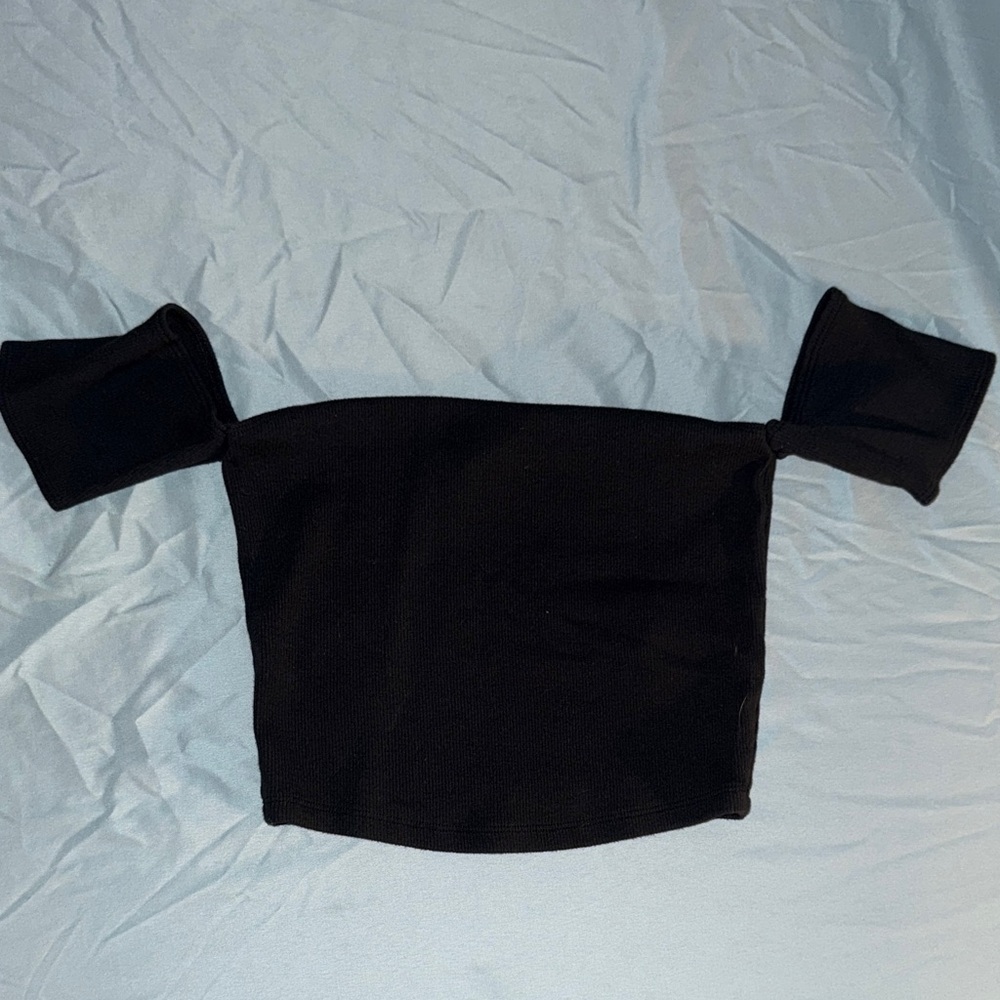 Abercrombie & Fitch Black Crop Top
